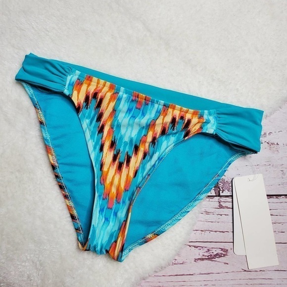 Sunsets Separates Tidal Wave Shirred Bikini Sz L - Picture 6 of 13